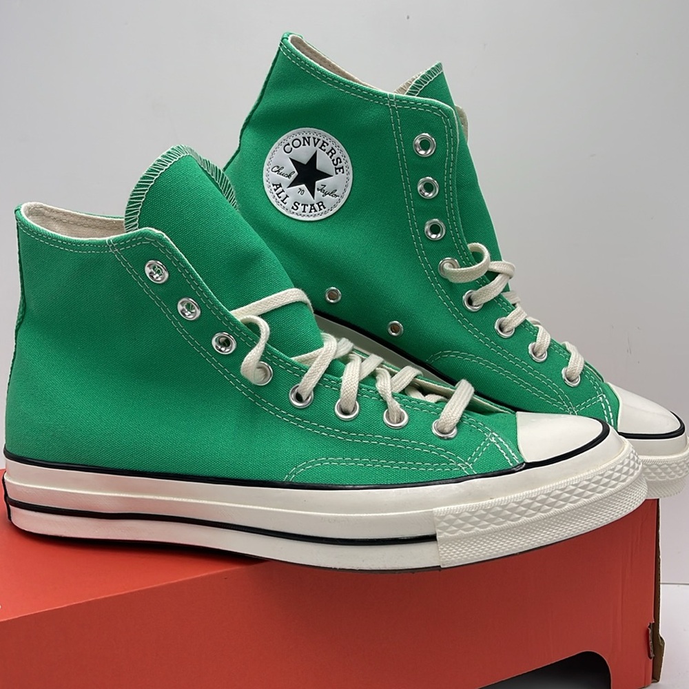 Converse Men’s Emerald High-Top Sneakers A08613F
CHUCK 70 HI
APEX GREEN/EGRET/BL - Picture 7 of 16
